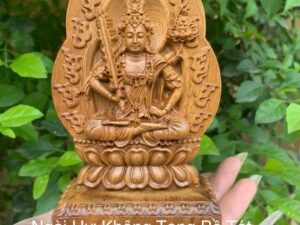 Tượng phật bản mệnh để bàn làm việc, xe hơi, phòng khách gỗ bách xanh