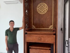 Vách ngăn phòng thờ CNC chung cư 002